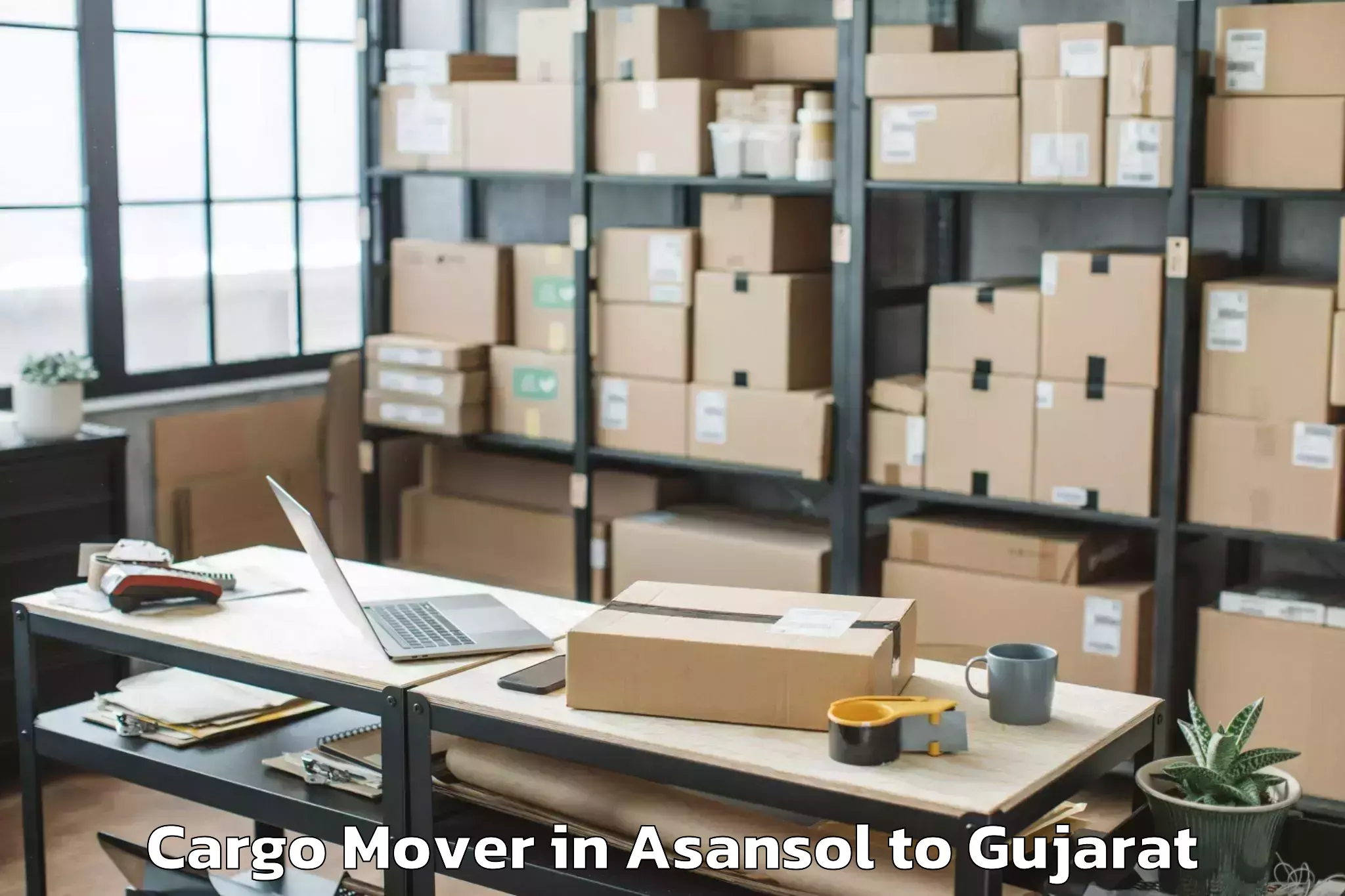 Book Asansol to Bhanvad Cargo Mover Online